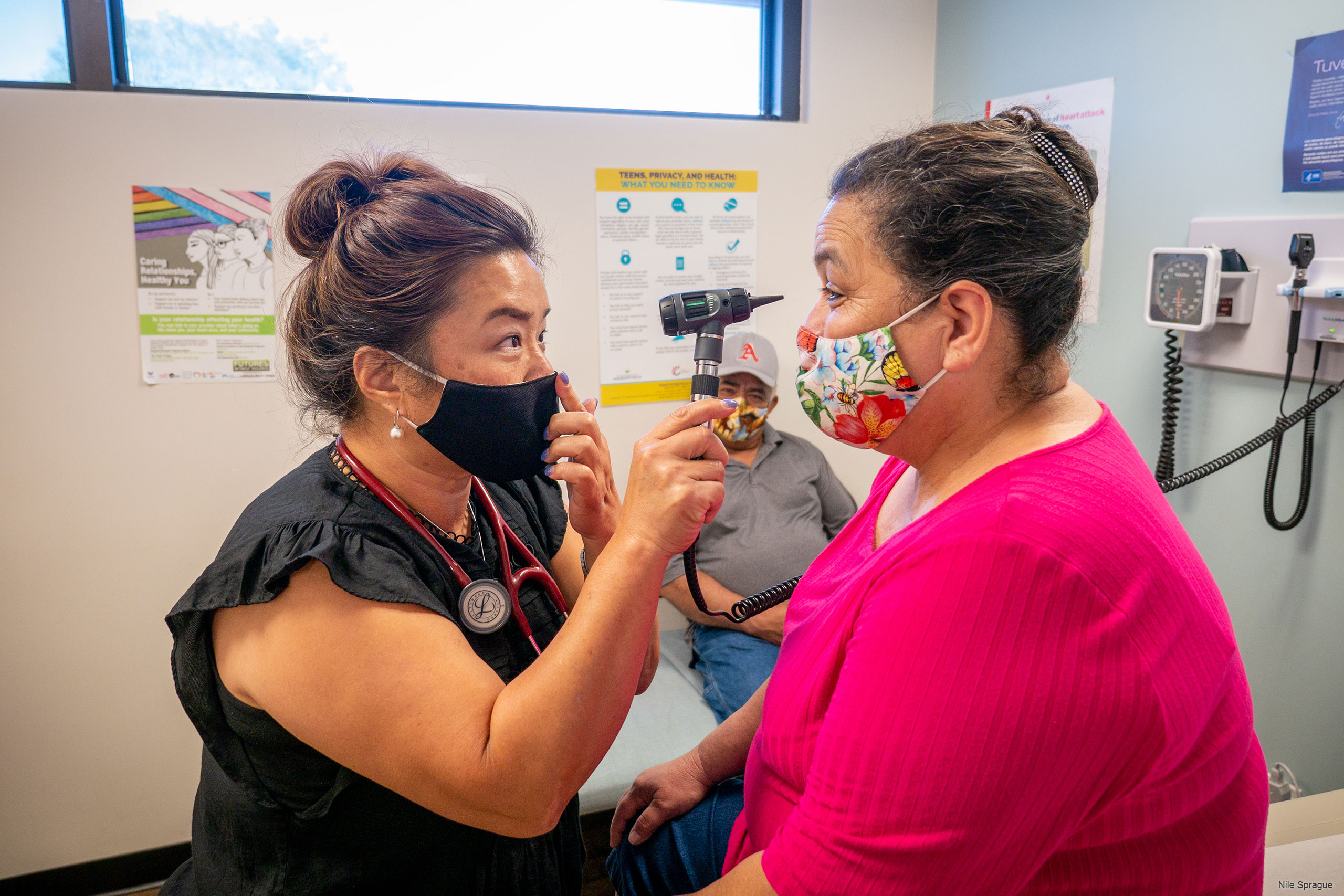 Getting a checkup at Wesley Community and Health Centers