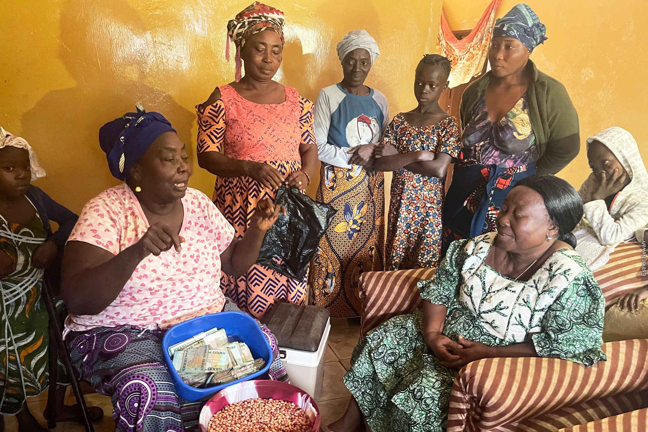 Rural United Methodist women in Mokanji, Bonthe District- Southern Sierra Leone gathered