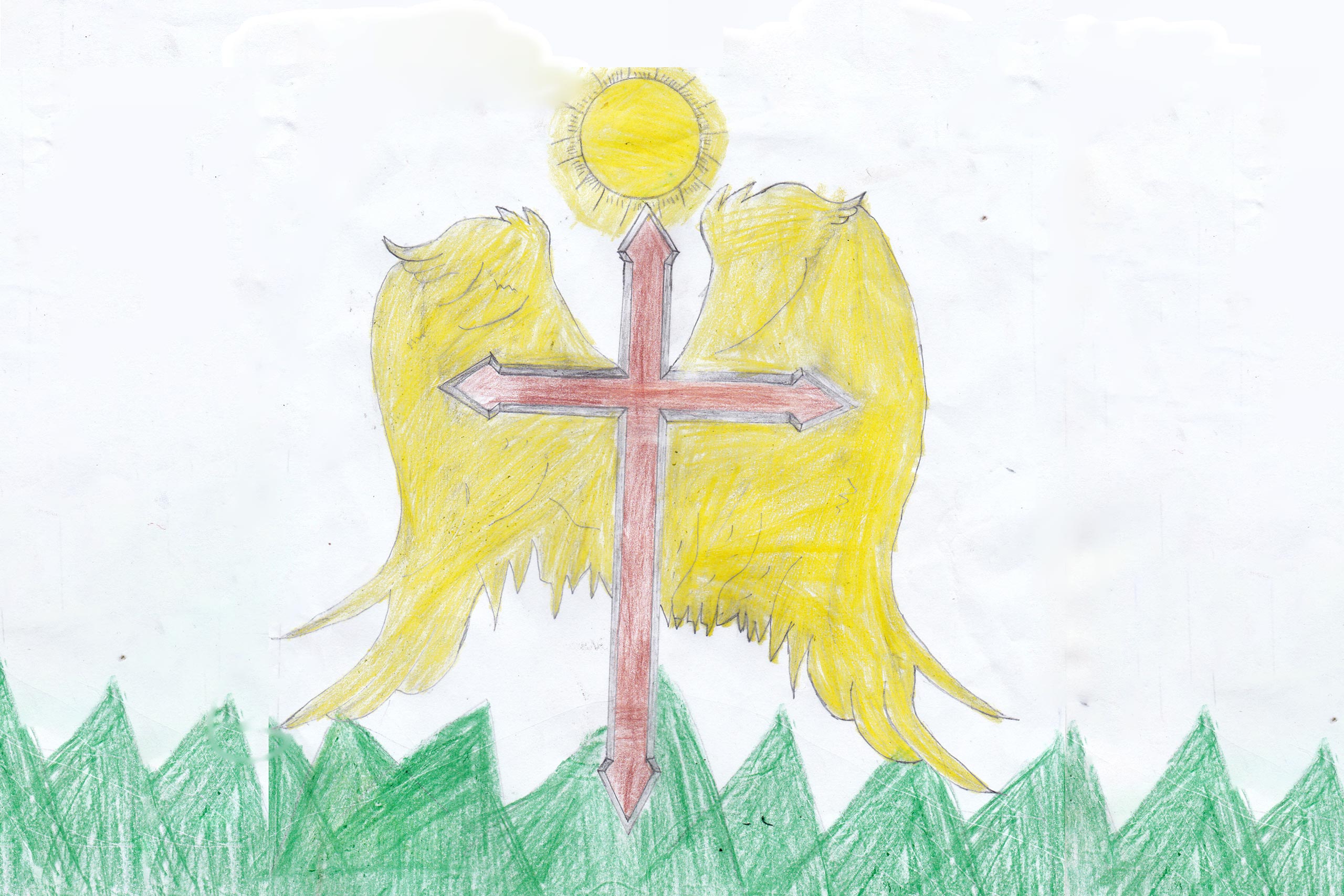 child's drawing of an angel