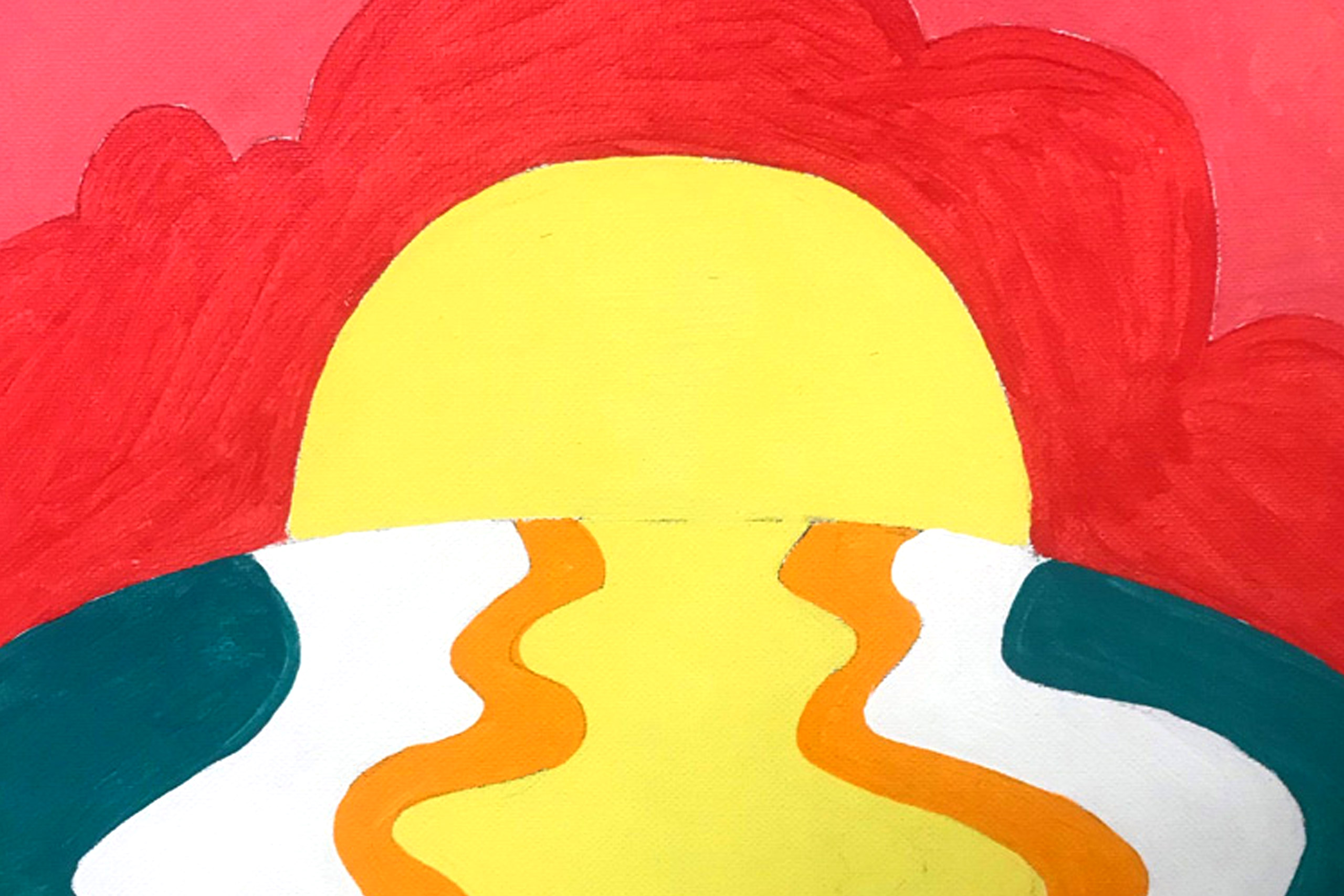 child's drawing of a sunrise