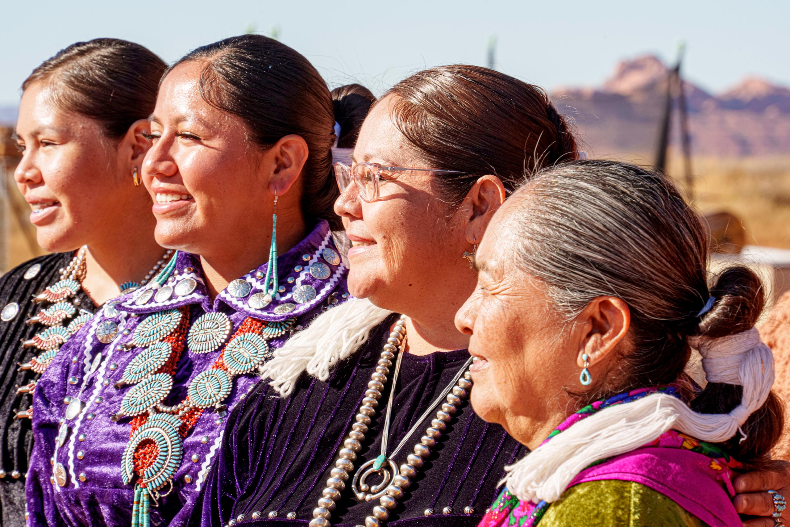 4 women in profile